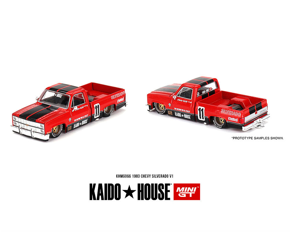 1:64 Chevrolet Silverado 1983 KAIDO V1- Red – Limited Edition