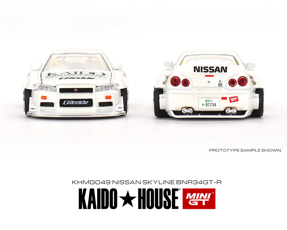 1:64 Nissan Skyline GT-R (R34) Kaido Works V2 (White) Limited Edition