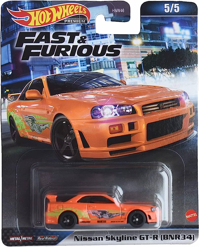1:64 R34 Fast And Furious Orange
