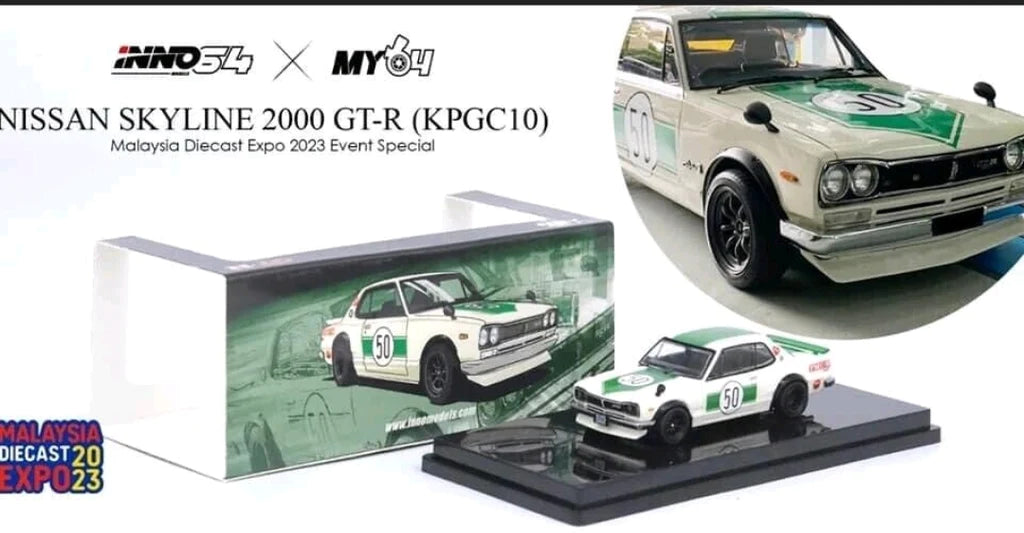 1:64 Nissan Skyline 2000 GTR White Malaysia Exclusive