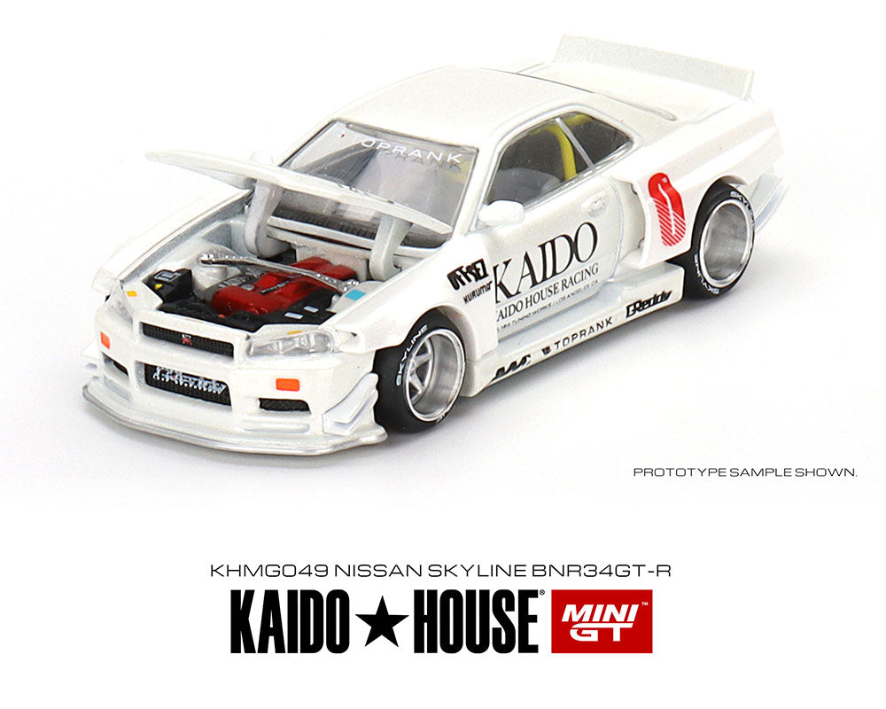 1:64 Nissan Skyline GT-R (R34) Kaido Works V2 (White) Limited Edition