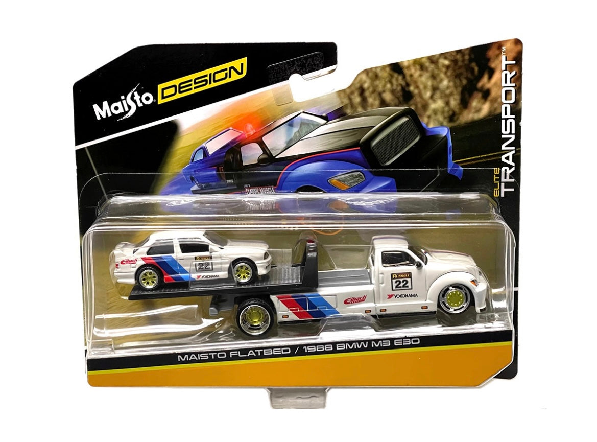 Maisto 1:64 Maisto Flatbed With 1988 BMW M3 E30