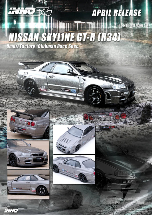 1:64 Nissan Skyline GTR (R34) CLUBMAN RACE SPEC