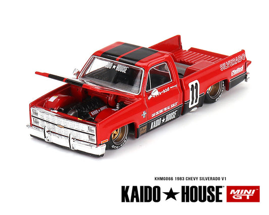 1:64 Chevrolet Silverado 1983 KAIDO V1- Red – Limited Edition