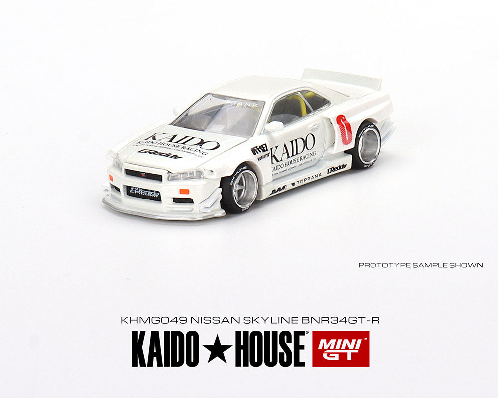 1:64 Nissan Skyline GT-R (R34) Kaido Works V2 (White) Limited Edition
