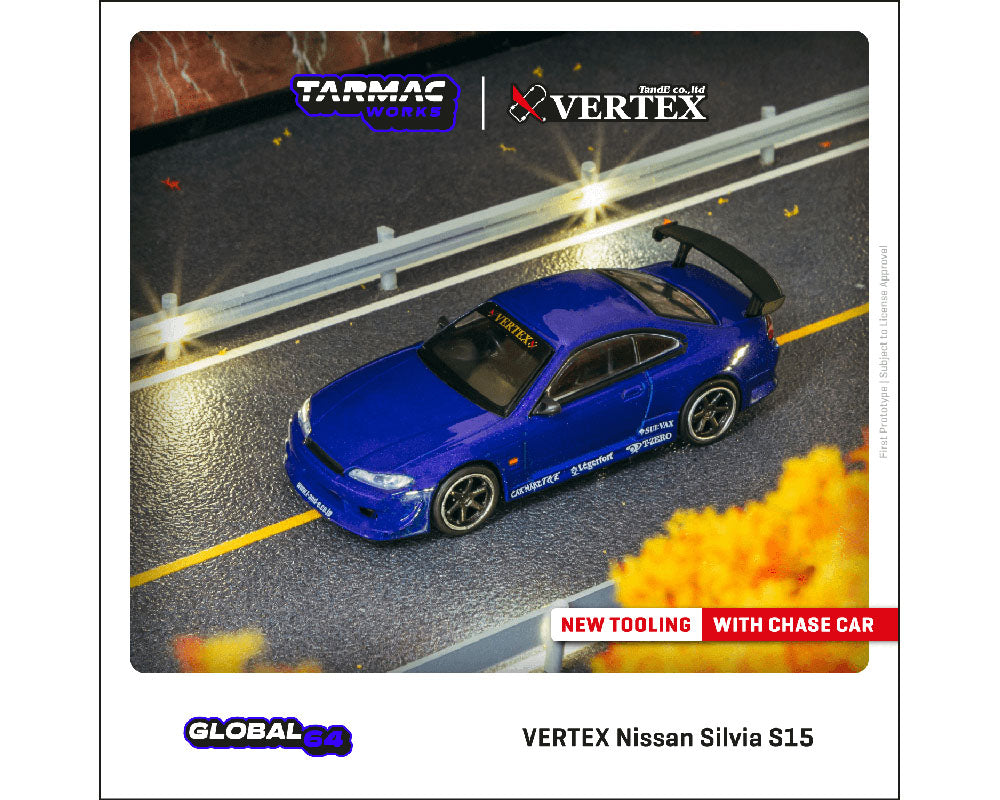1:64 Vertex Nissan Silvia S15 Blue