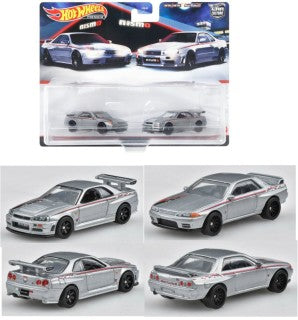 Hot Wheels Premium Car Culture Nissan Skyline GT-R BNR32 & BNR34 2-Pack Set