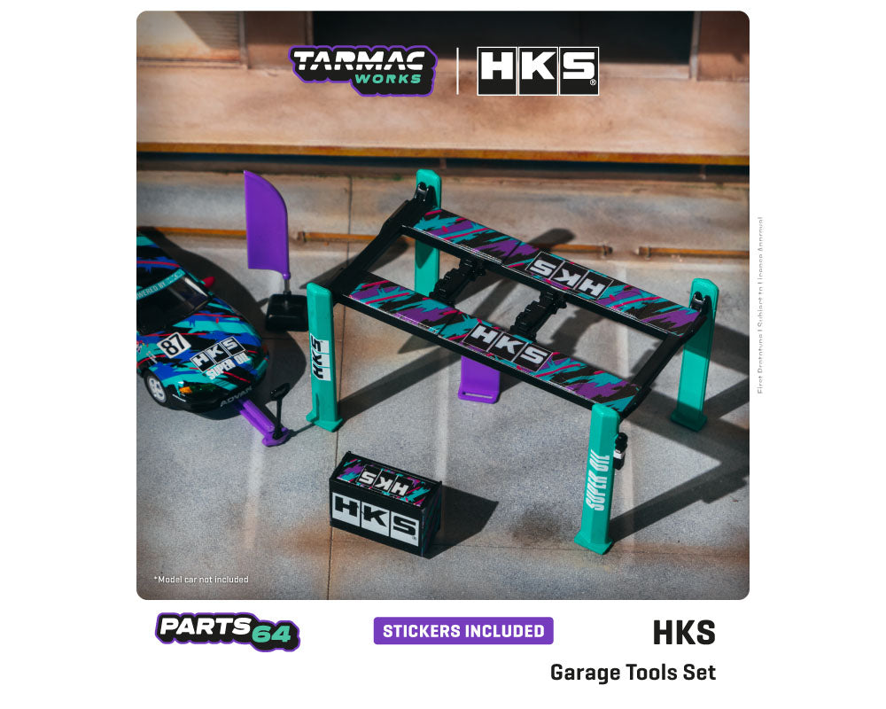 HKS Garage Tool Set 4-Post Lift With Stickers