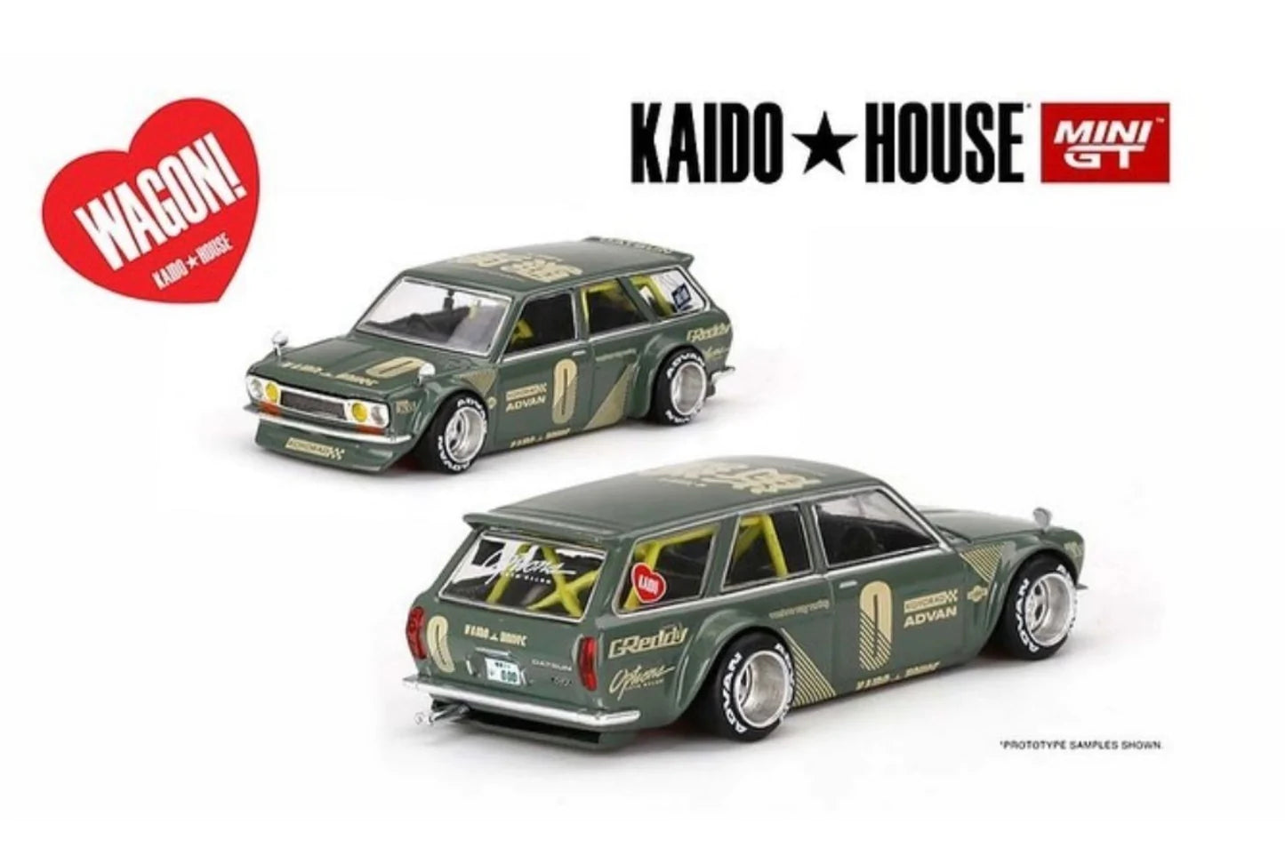 Kaido House x Mini GT 1:64 Datsun Kaido 510 Wagon Limited Edition Green