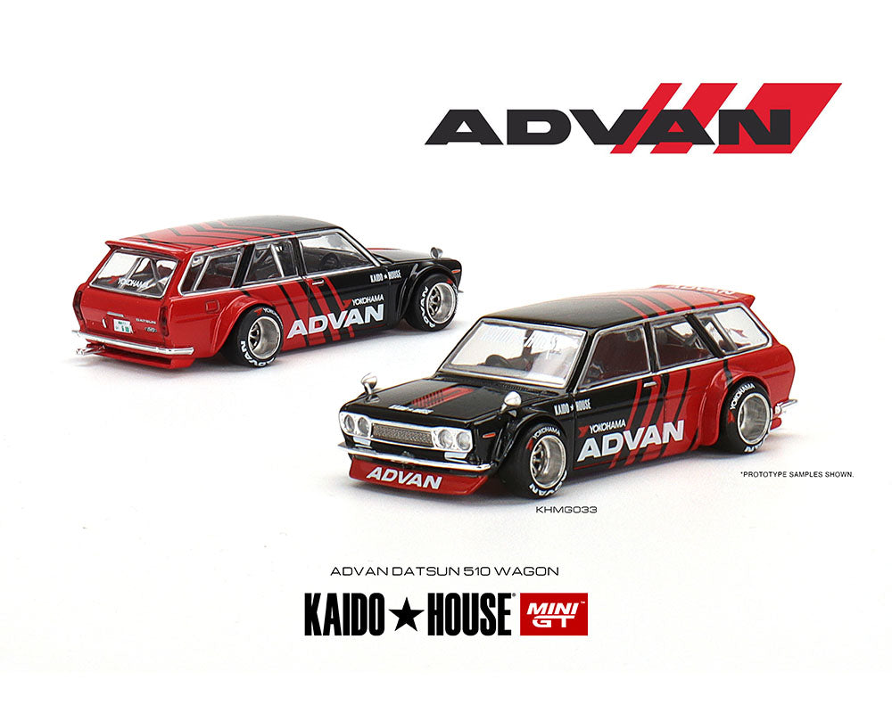 1:64 Kaido House x Mini Gt Advan 510 Pro Street Datsun Wagon